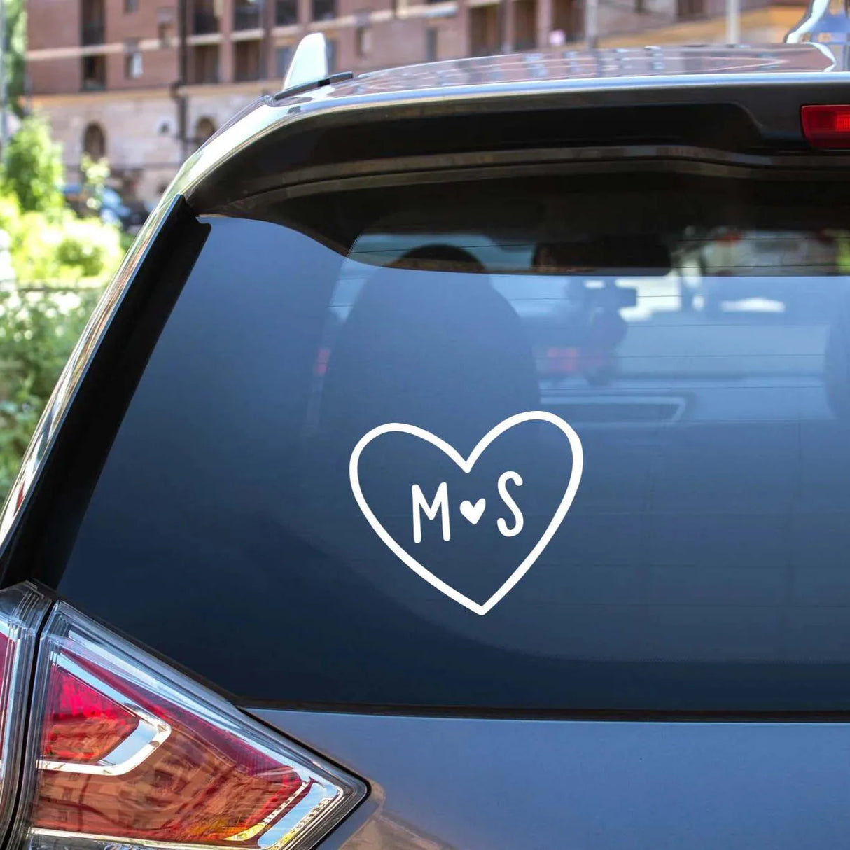 Heart Initials Decal