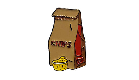 chips and queso enamel pin