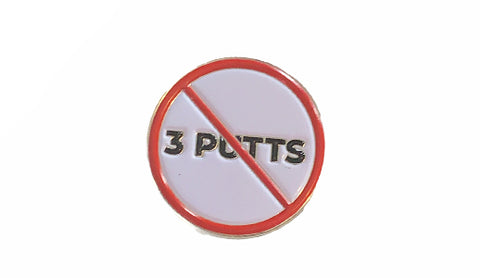 3 putts enamel pin 